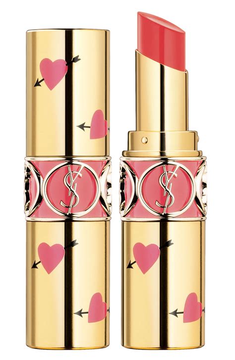 ysl heart & arrow collector rouge volupté shine lipstick|Heart pendant necklace in 18K grey gold .